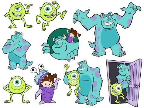 Monsters Inc Svg Cut Files For Cricut Sully Mike Wazowski Svg Png
