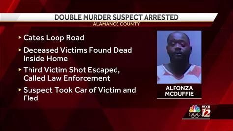 Alamance County Man Wanted In Double Homicide Arrested By Deputies Charged With Murder