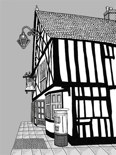 Pen Drawing Of A Local Pub The Swan In Braintree Essex Local Pubs