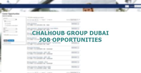 Chalhoub Group Job Openings 2024 January Dubai Ofw
