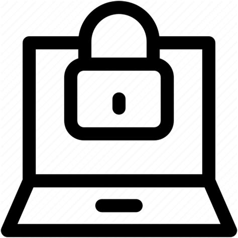 Encryption, laptop, laptop access, laptop security, lock icon - Download on Iconfinder