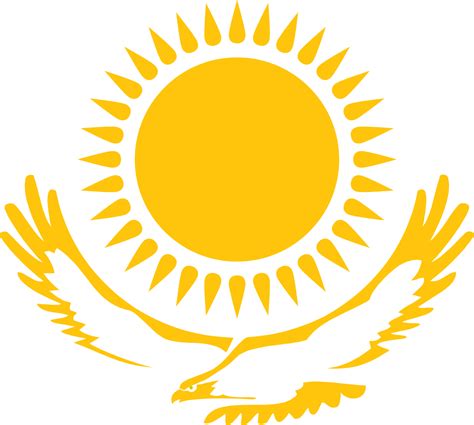 Fileeagle And Sun From The Kazakh Flagsvg Flags Of The World