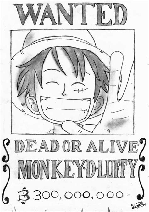 Wanted M D Luffy By Samhainkwc On Deviantart