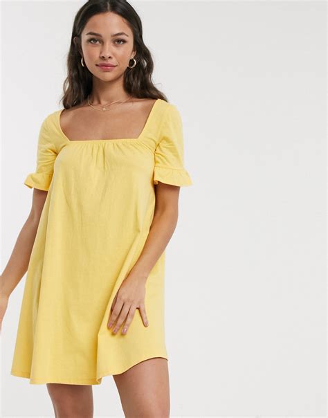 We did not find results for: ASOS DESIGN Square Neck Frill Sleeve Smock Dress - We ...