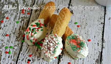 White Chocolate Sugar Cookie Spoons