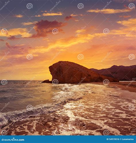 Almeria Playa Del Monsul Beach Cabo De Gata Stock Photo Image Of Coast Dramatic