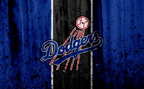 Mlb 4k Los Angeles Dodgers Logo Baseball Hd Wallpaper
