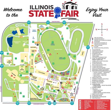 Il State Fairgrounds Map Official Map And Guide Of The Illinois State