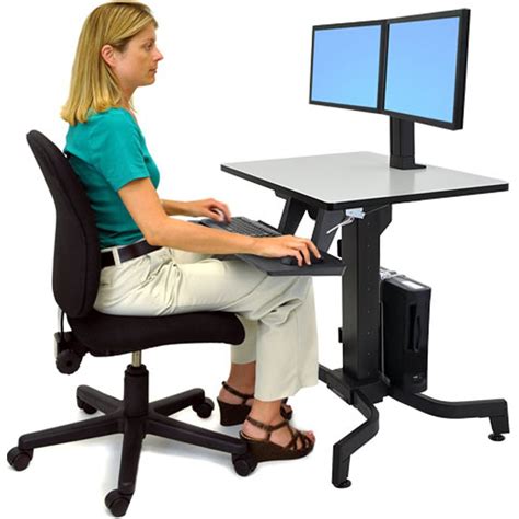 How often should you sit versus stand? Standing Desk Ergotron 24-280-926 WorkFit-PD