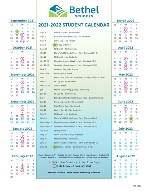 Bethel Academic Calendar 2022 2023