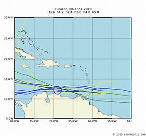 Curacao Caribbean Projection Climatology Of Caribbean Hurricanes