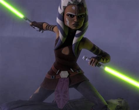 Clone Wars Photo Ahsoka Tano With Her Two Lightsabers As She Protects