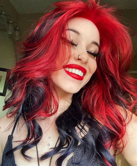 Hannah Mckee In Black Red Hair Red Hair Inspo Hair Streaks