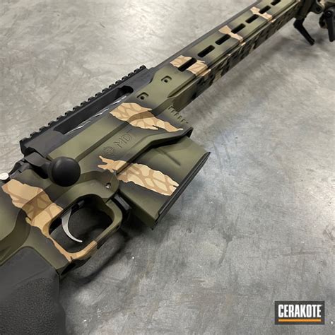 Reptile Camo Bolt Action Rifle Cerakoted Using Gen Ii Desert Sand