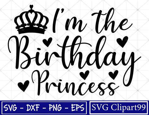 Im The Birthday Princess Svg Birthday Queen Svg Etsy
