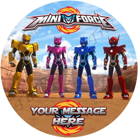 Power Rangers Mini Force Edible Cake Image Topper Can Be