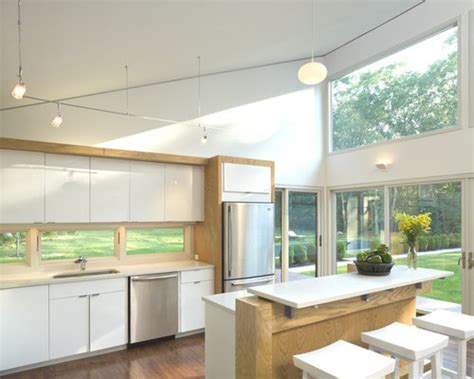 I basically built 2 identical sections of 3 cabinet frames as this build is symmetrical. Sloped Ceiling Kitchen | Houzz