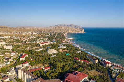 Premium Photo The Resort City Of Sudak In The Crimea On The Black Sea