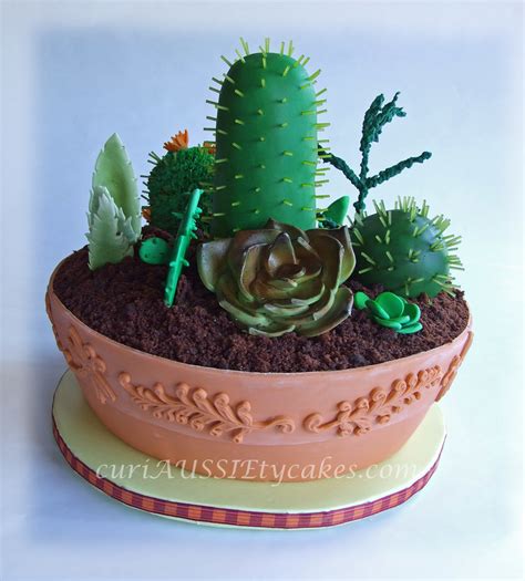 Conveniently shipped to your home. Cactus / Succulant Plants Cake - CakeCentral.com