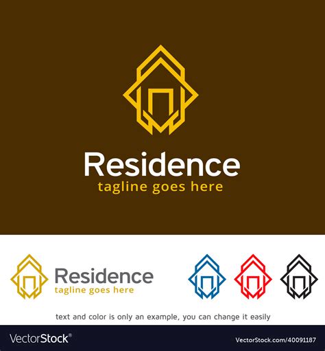 Abstract House Logo Template Royalty Free Vector Image