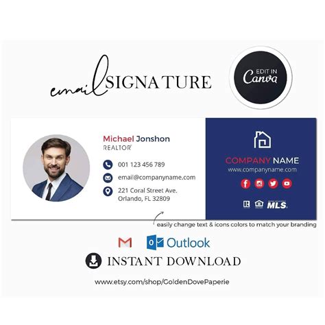 Email Signature Template Specially Designed For Real Estate Agents To