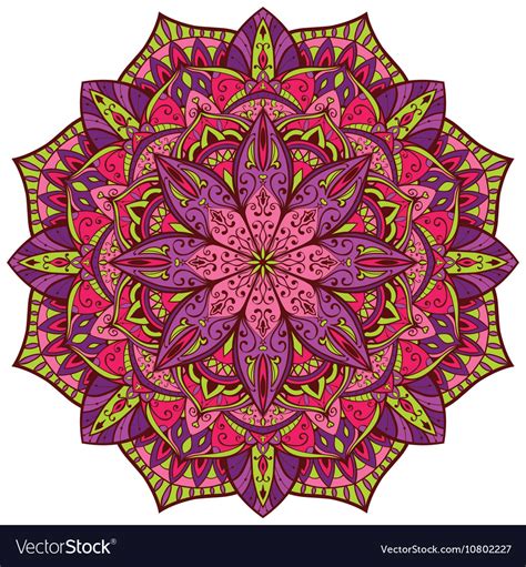 Bright Colorful Mandala Royalty Free Vector Image