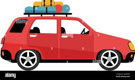 A Car Traveling Vector Illustration Stock Vector Image And Art Alamy
