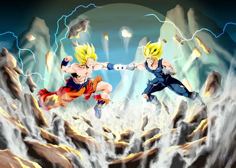 Dbz The Most Epic Fight In Animemanga History For Me Gokuvsmajinvegeta