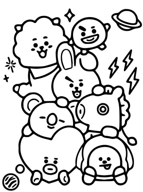 Kids N Coloring Page Bt21 Bt21