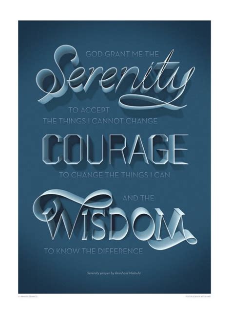 The Serenity Prayer By Reinhold Niebuhr Poster