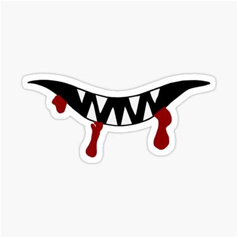 Halloween Bloody Mouth Sticker By Monskyart Redbubble