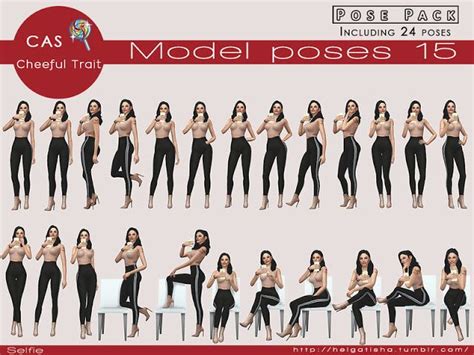 Sims 4 Ccs The Best Model Poses 15 Selfie Posepack Cas By