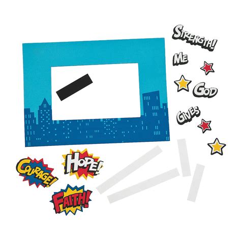 Superhero Vbs Picture Frame Magnet Craft Kit Craft Kits 12 Pieces