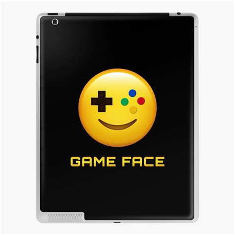 Game Face Emoji Emoticon Yellow Gamer Controller Face Ipad Case