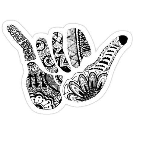 Hang Loose Stickers By Alexavec Redbubble