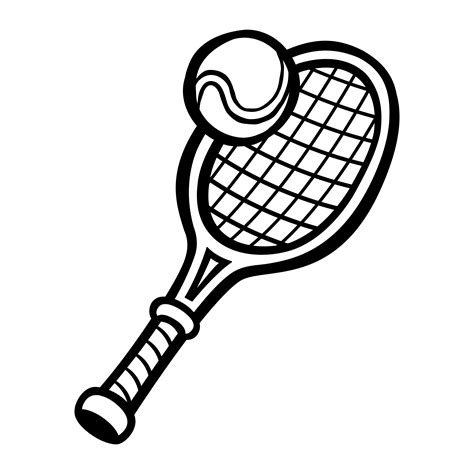Tennis Racquet & Tennis Ball 550755 Vector Art at Vecteezy
