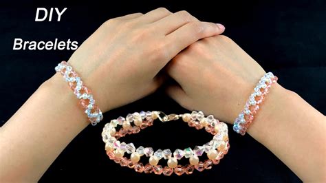 Easy Diy Crystal And Pearls Bracelets How To Make Beading Bracelets