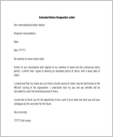 I am doing an internship within a company but my time is running out, then i wish a stay there as how can i write the extension letter for internship period? FREE 9+ Sample Resignation Letters in MS Word | PDF