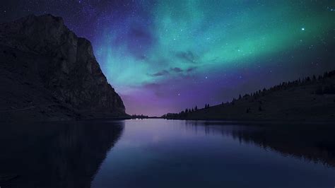 2024 Northern Lights Aurora Stars Night Sky Space Hd Wallpaper