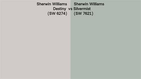 Sherwin Williams Destiny Vs Silvermist Side By Side Comparison