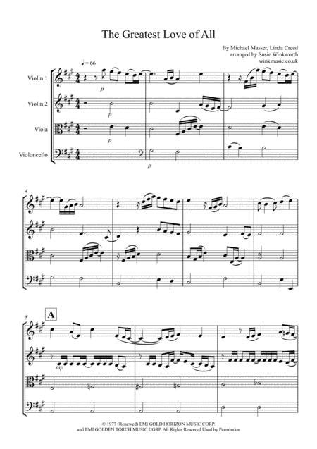 The Greatest Love Of All Sheet Music Pdf Download