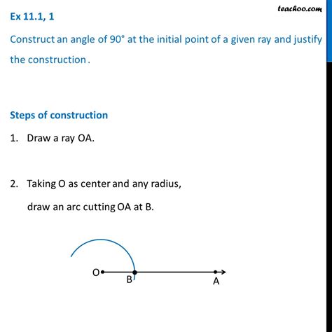 Question 1 Construct Angle 90 Degree Chapter 11 Class 9