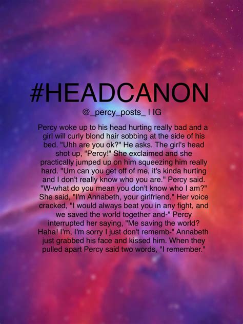 Percy Jackson Headcanon From Percy Posts On Instagram Pj Hoo