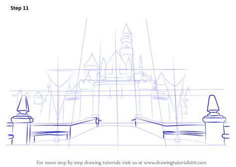 Learn How To Draw Disneyland Castle Castles Step By Step Drawing