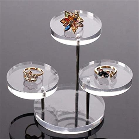 Jewellery Retail Display Material Clear Acrylic Display Stands Showcase
