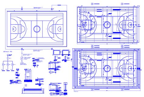 Basket Ball Playground Plan Detail D View Layout File In Dwg Format