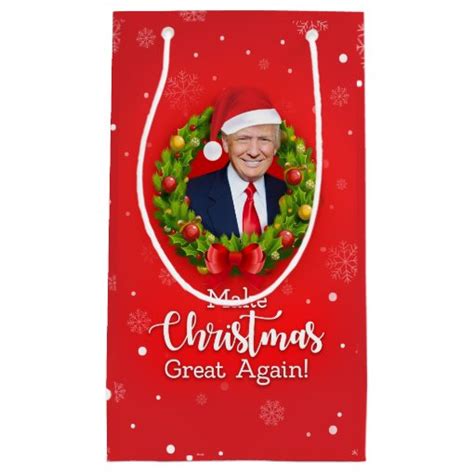 Make Christmas Great Again Trump Maga Funny T Small T Bag Zazzle