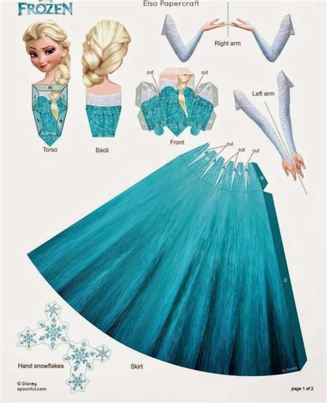 Elsa Paper Doll Reine Des Neiges Anniversaire Disney Frozen Olaf