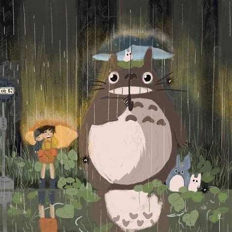 Rainy Day With Totoro On Behance
