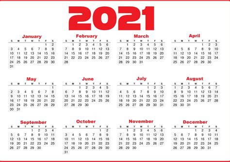 Portrait) on one page in easy to print pdf format. 2021 Calendar Printable - Printable Calendar